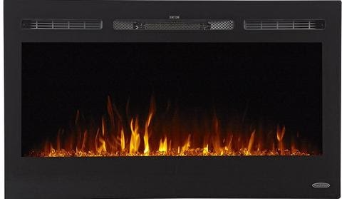 36 inch sideline electric fireplace