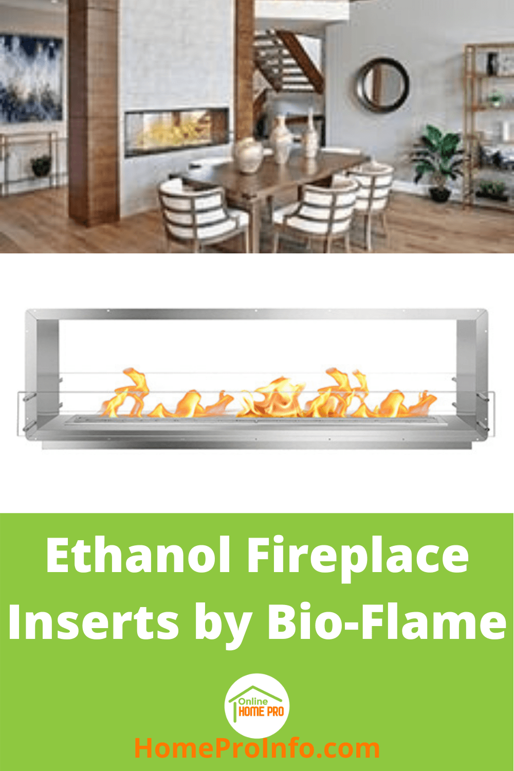 ethanol fireplace insert stainless steel