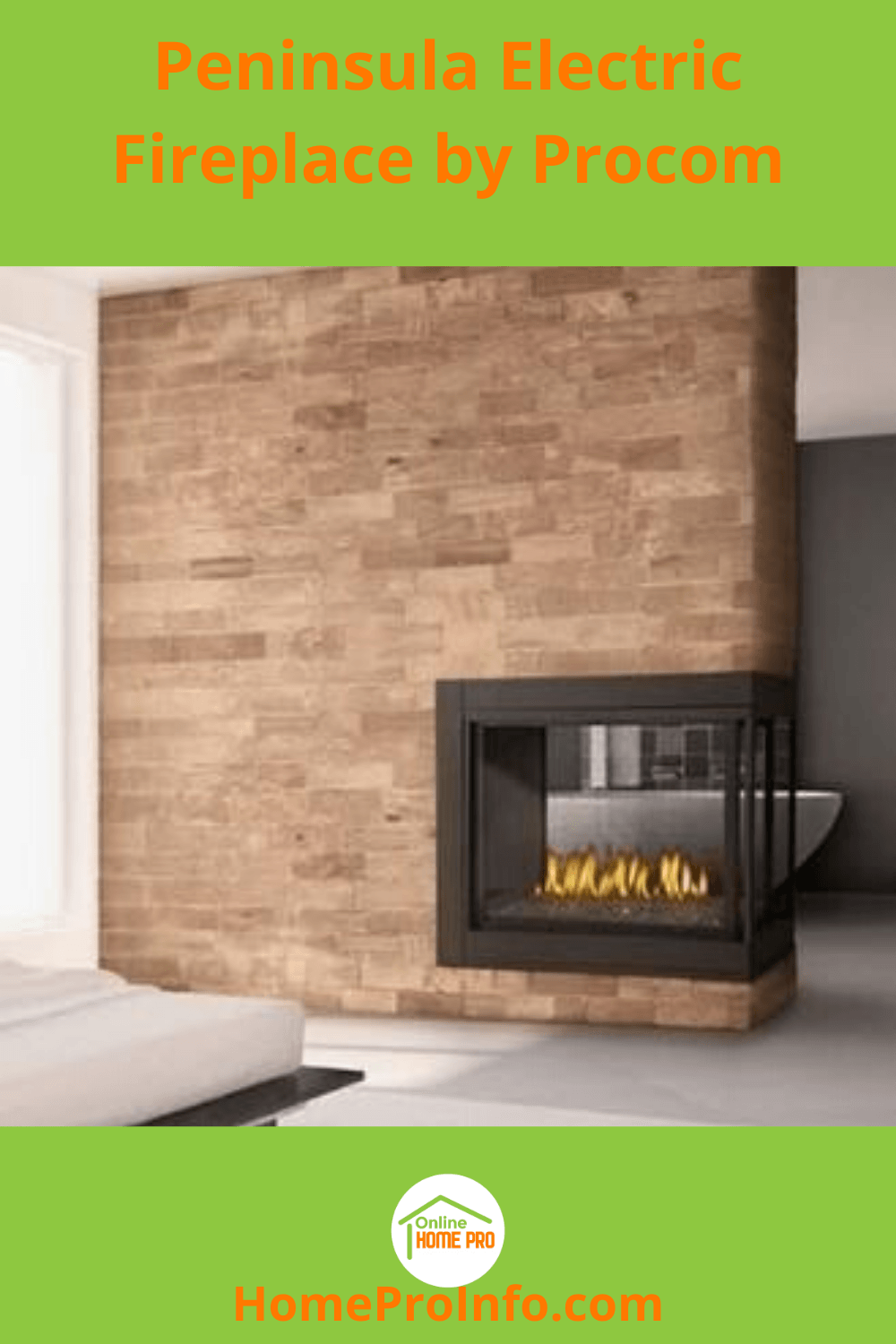 peninsula electric fireplace by procom