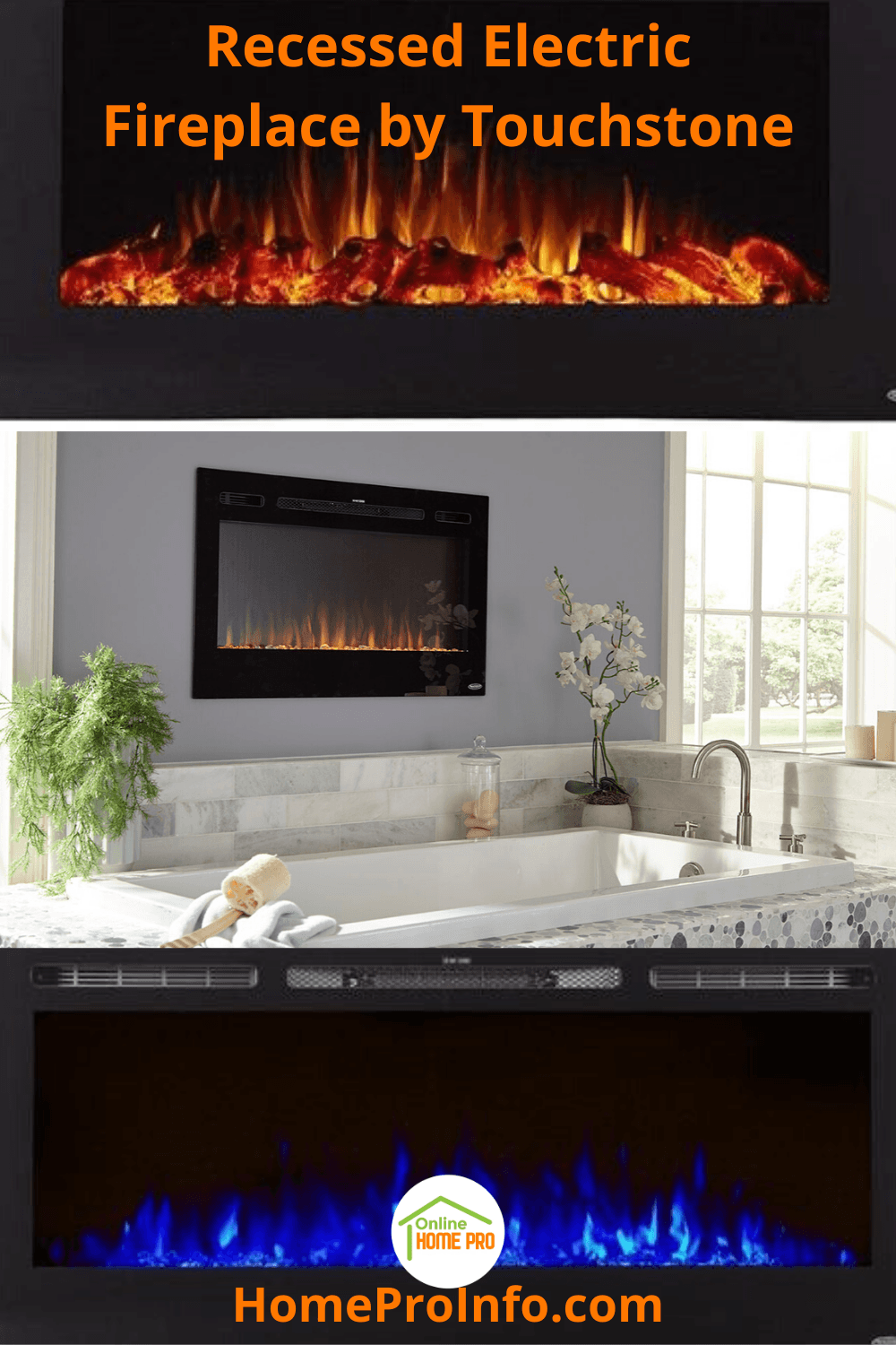 _recessed electric fireplace by Touchstone