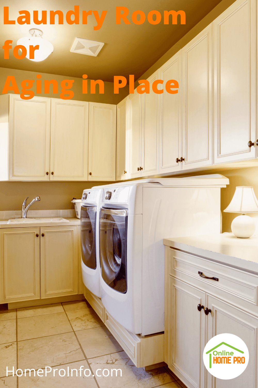 Laundry room for aging in place