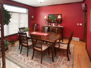 red dining room