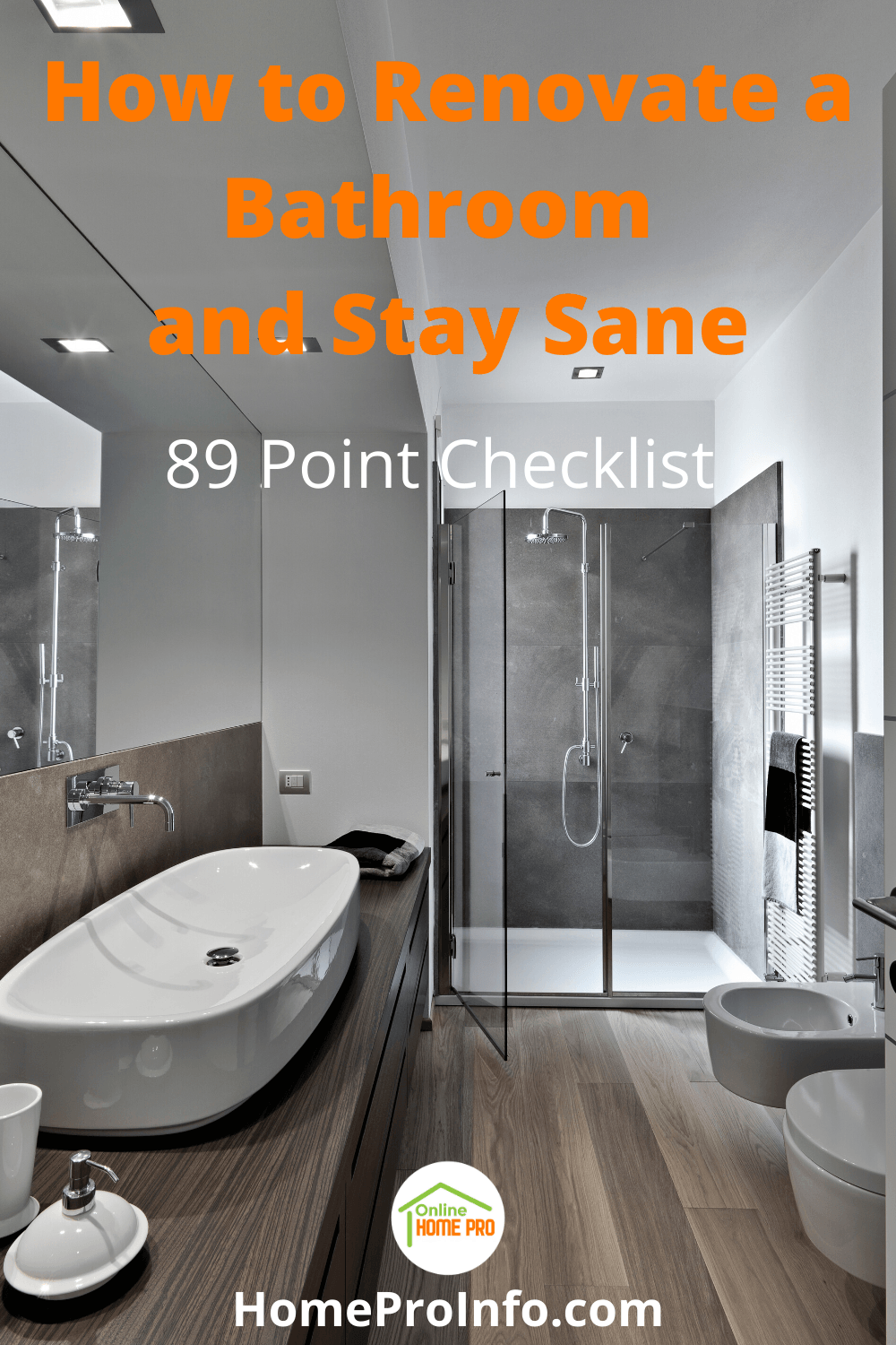 89 point bathroom checklist
