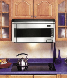 Sharp R-1514 over the range microwave in place