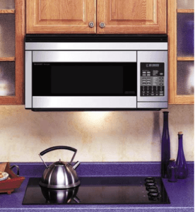Sharp R-1874 over the range convection microwave in place